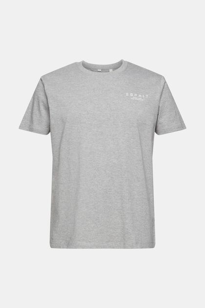 T-Shirt mit Logoprint, LENZING™ ECOVERO™, MEDIUM GREY, overview