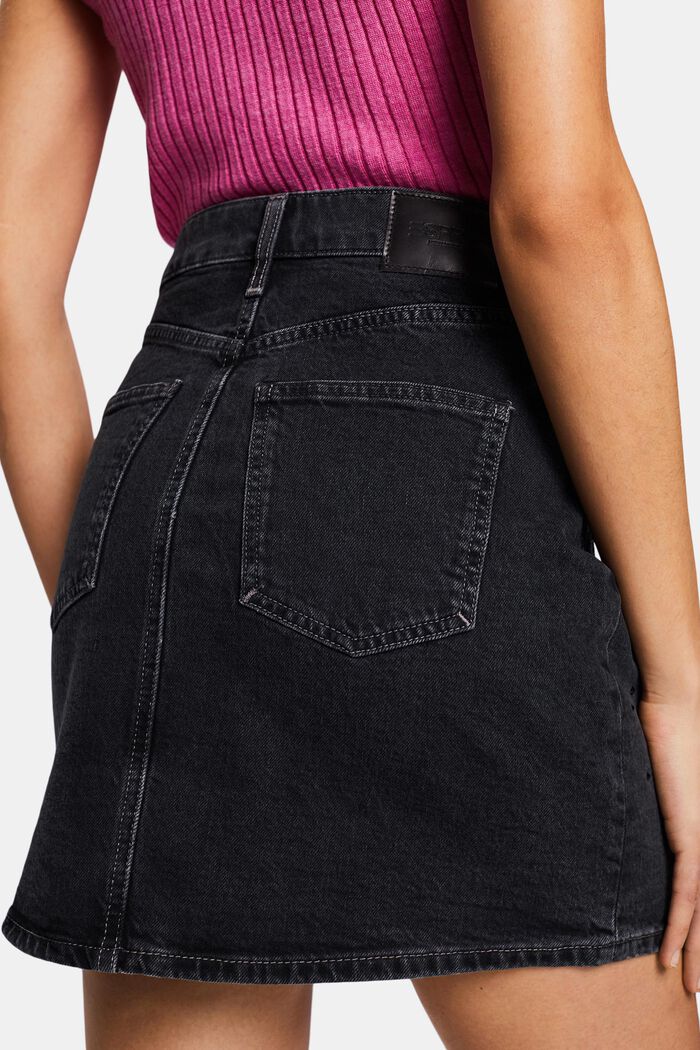 Jeans-Minirock mit Strasssteinen, BLACK DARK WASHED, detail image number 3
