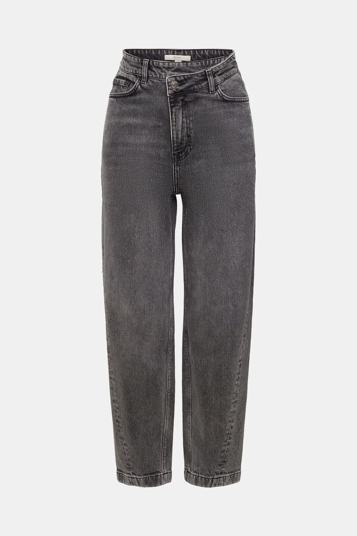 Jeans im Banana Fit mit asymmetrischem Bund, BLACK MEDIUM WASHED, detail image number 5