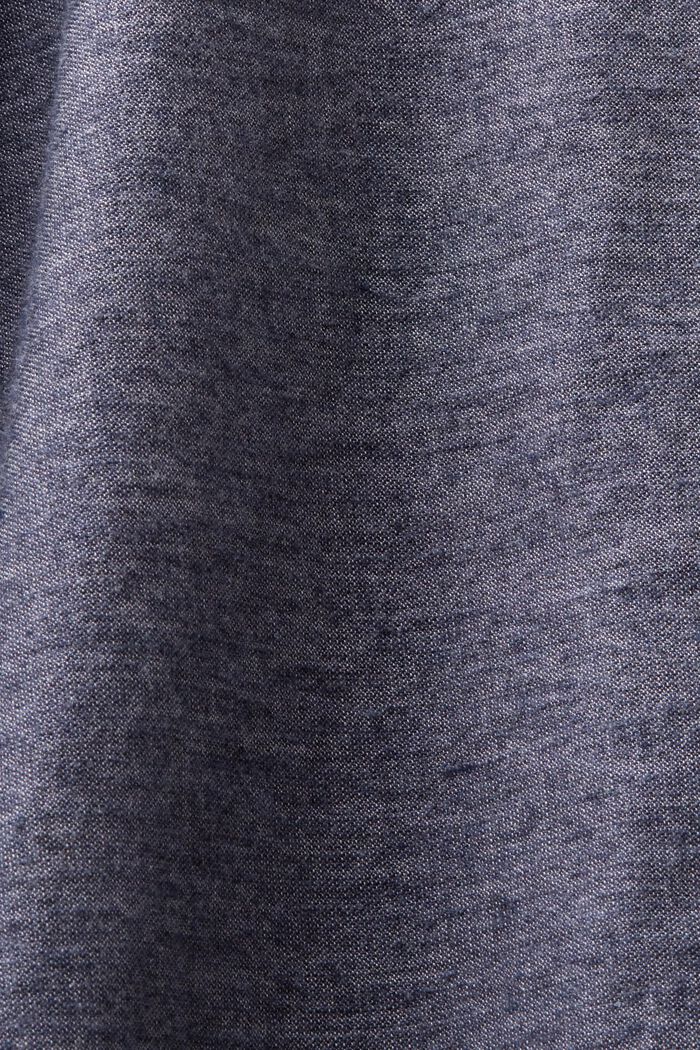 Hemd in melierter Optik, 100 % Baumwolle, NAVY, detail image number 5