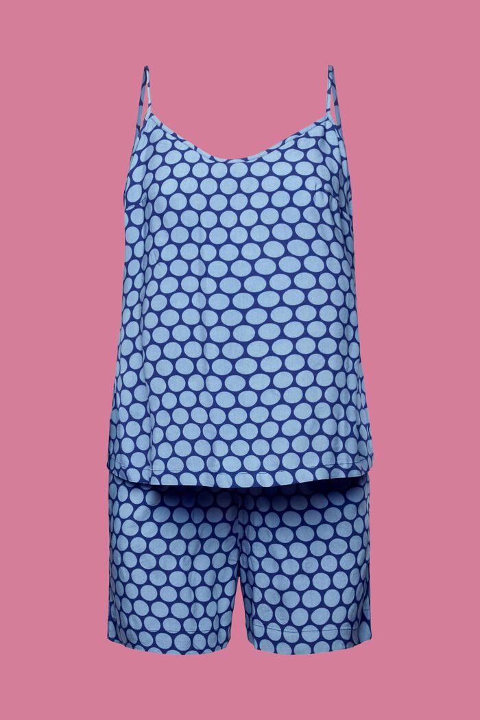 Kurzer Pyjama mit Pünktchenprint, DARK BLUE, detail image number 5