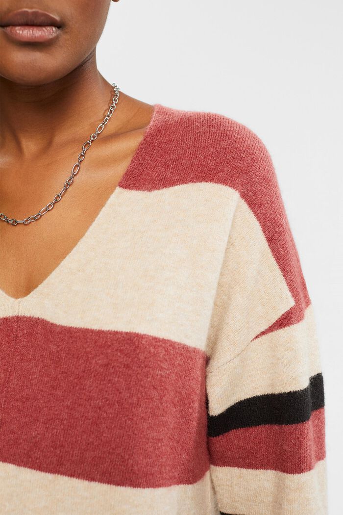 Mit Wolle: flauschiger Pullover, TERRACOTTA COLORWAY, detail image number 2