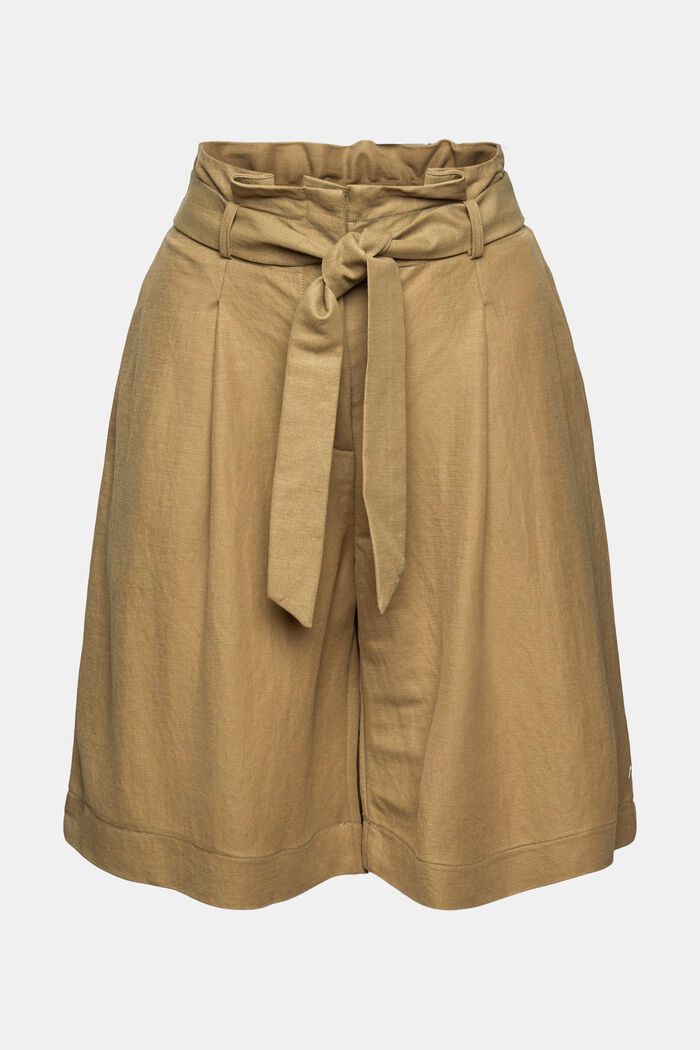 Shorts mit Paperbag-Bund, LENZING™ ECOVERO™