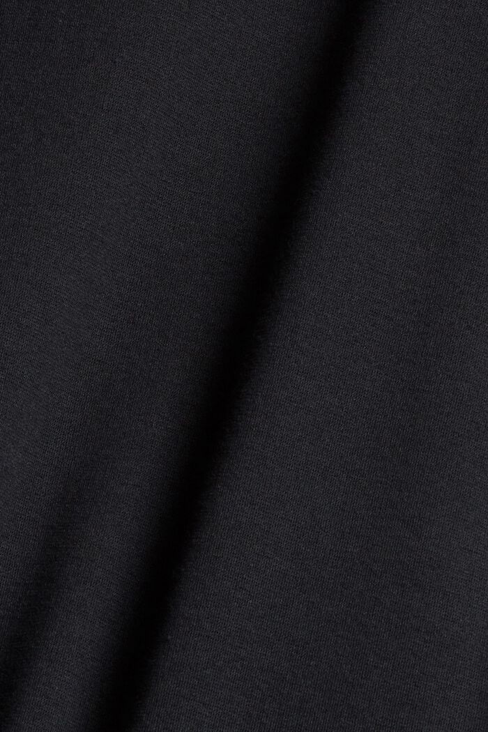 Ausgestelltes T-Shirt-Kleid, Bio-Baumwoll-Mix, BLACK, detail image number 4