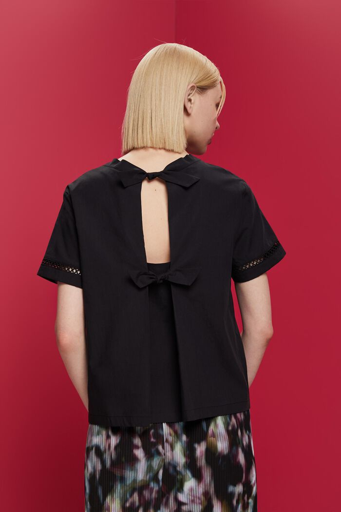 Bluse mit offener Rückseite, TENCEL™, BLACK, detail image number 3