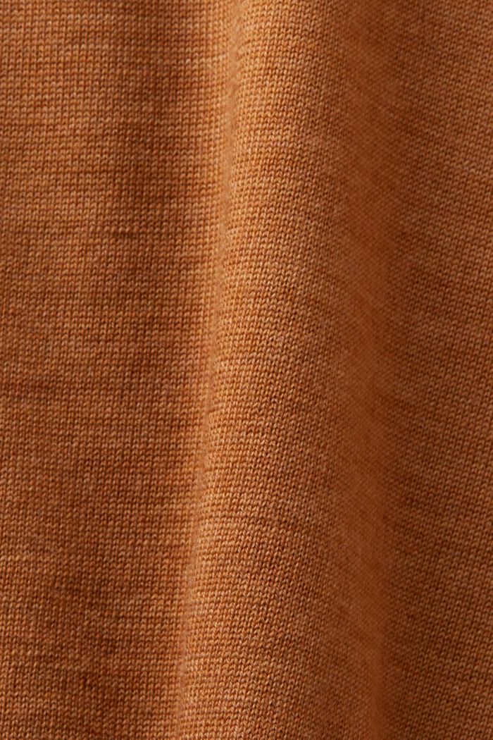 Rollkragenpullover aus Wolle, CARAMEL, detail image number 6