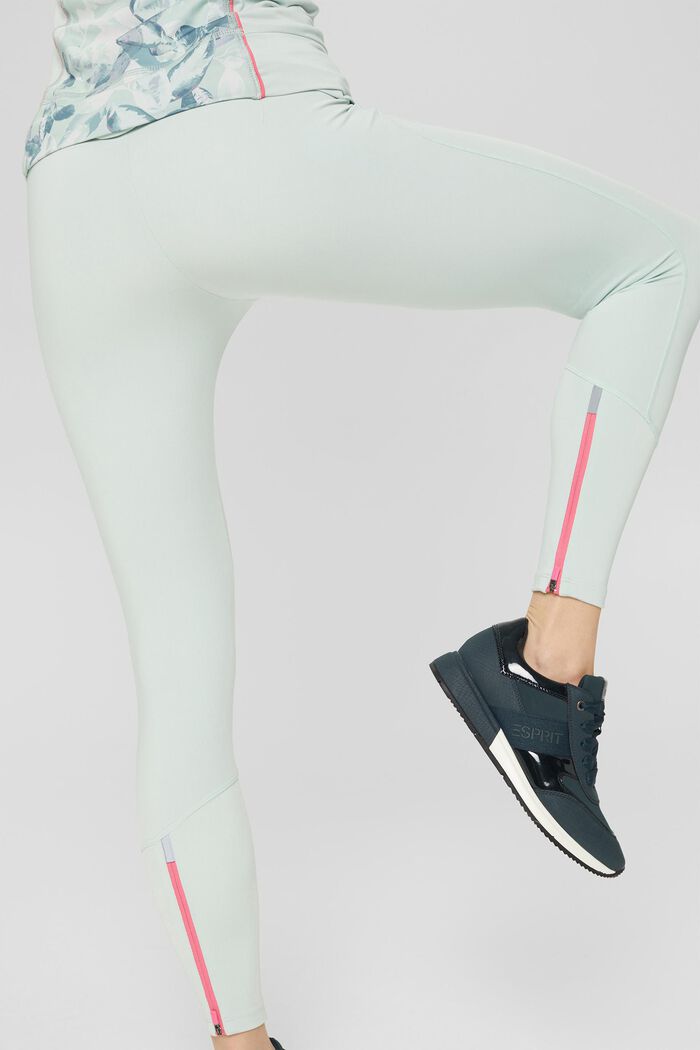 Recycelt: Stretch-Leggings mit E-Dry, PASTEL GREEN, detail image number 6