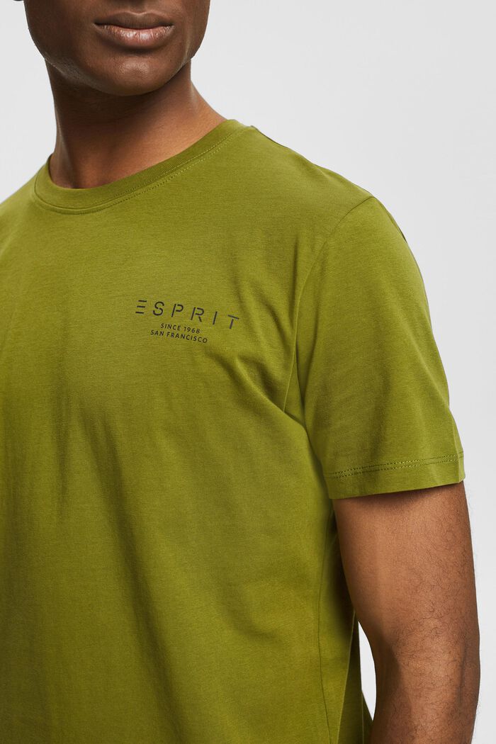 Jersey-T-Shirt mit Logo-Print, LEAF GREEN, detail image number 1
