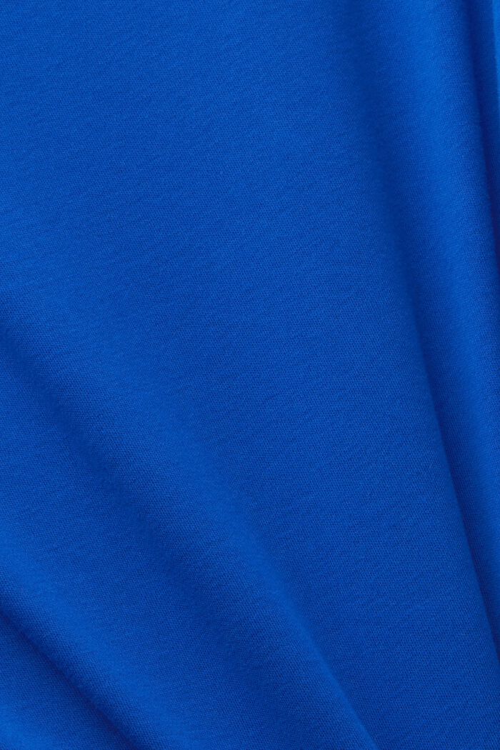 Slub-T-Shirt mit V-Ausschnitt, BRIGHT BLUE, detail image number 4