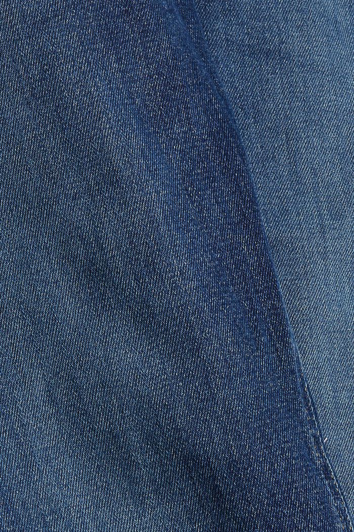 Stretch-Jeans mit Waschung, Bio-Baumwolle, BLUE DARK WASHED, detail image number 4