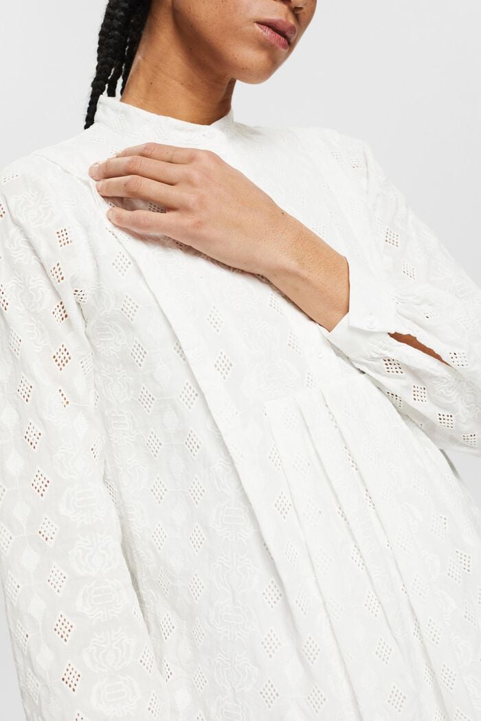 Kleid mit Stickerei, OFF WHITE, detail image number 3