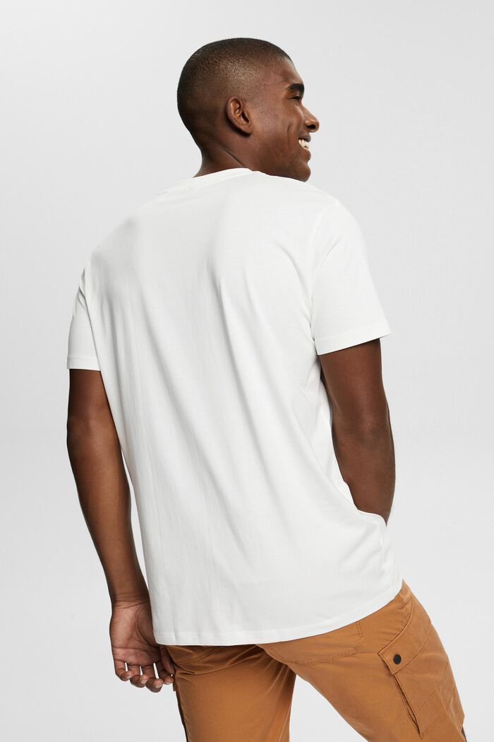 Jersey-T-Shirt mit Print, OFF WHITE, detail image number 3