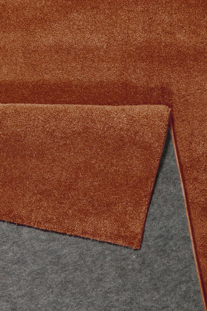 Kurzflor-Teppich in modernen Farben, RUST BROWN, detail image number 2