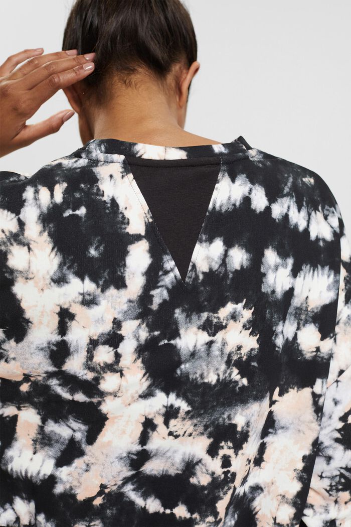Recycelt: Sweatshirt mit Muster, BLACK, detail image number 2