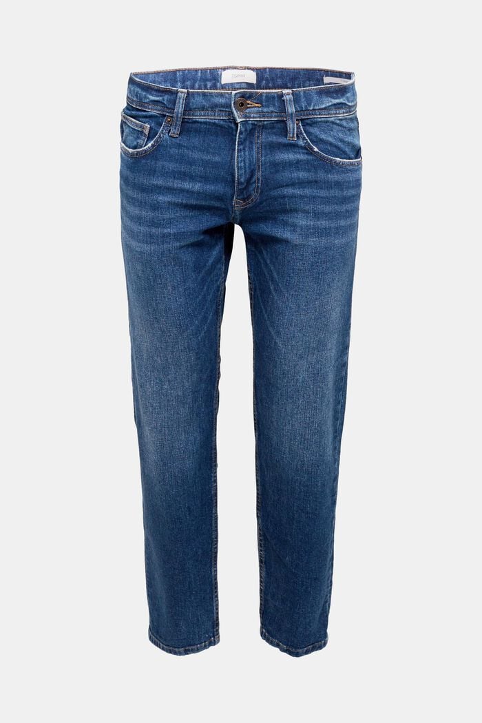 Stretch-Jeans mit Organic Cotton, BLUE MEDIUM WASHED, overview