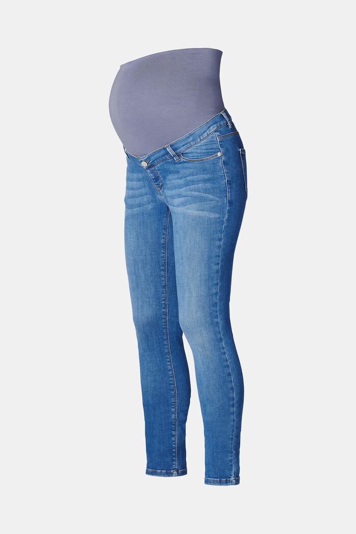 Stretch-Jeans mit Überbauchbund, LIGHT WASHED, detail image number 0