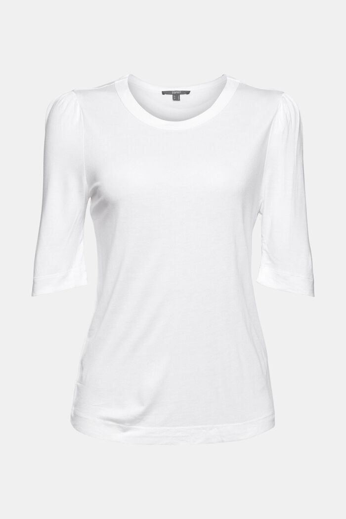 Jersey-Shirt aus LENZING™ ECOVERO™, WHITE, overview
