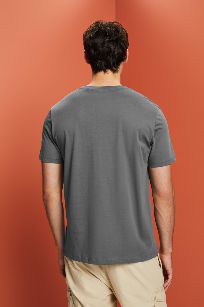 Jersey-T-Shirt aus 100% Organic Cotton, DARK GREY, detail image number 3