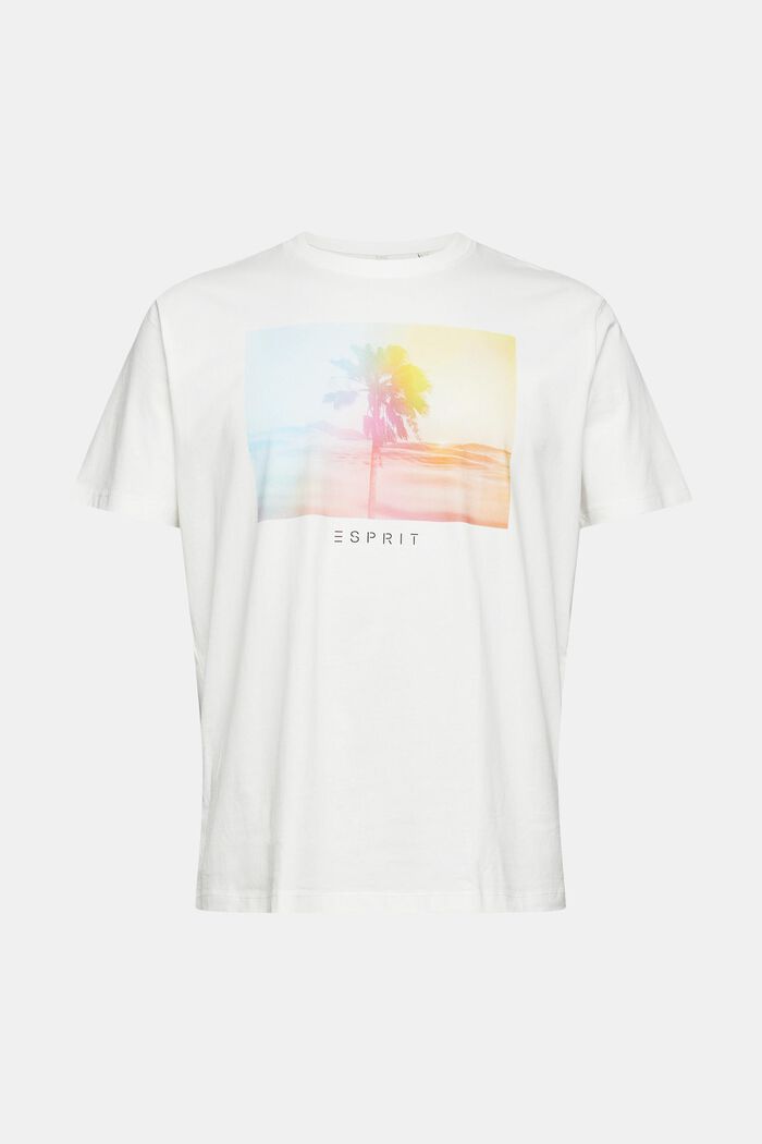 Jersey-T-Shirt mit Print, OFF WHITE, overview