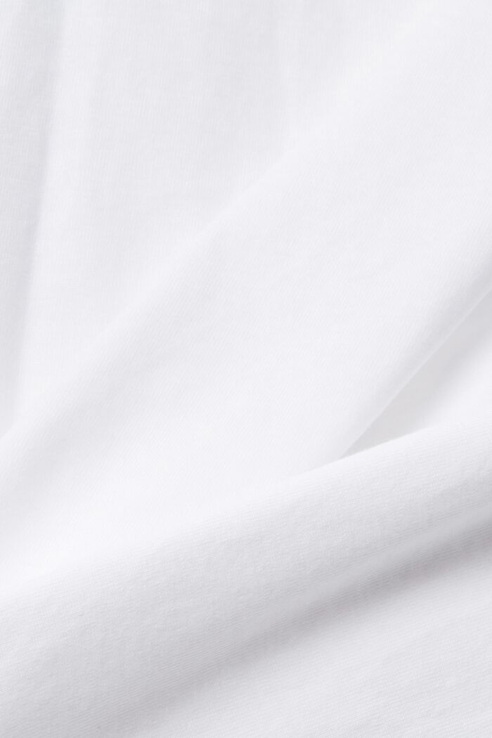 Baumwoll-T-Shirt mit Blumenprint, WHITE, detail image number 4