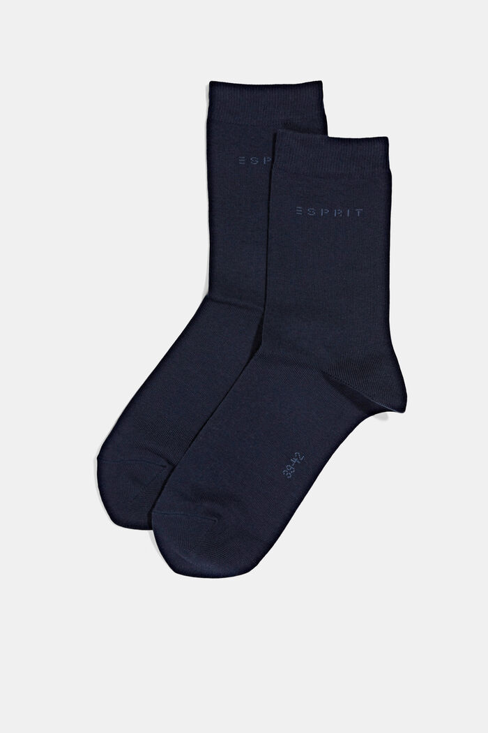 2er-Pack Socken in Melange-Optik, MARINE, detail image number 2