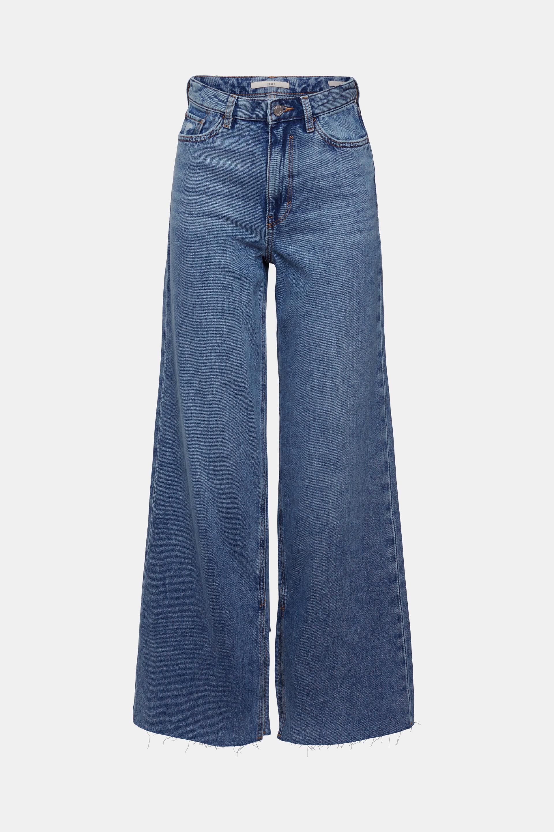 DIESEL Denim Hoch geschnittene Cropped-Jeans in Blau Damen Bekleidung Jeans Capri-Jeans und cropped Jeans 