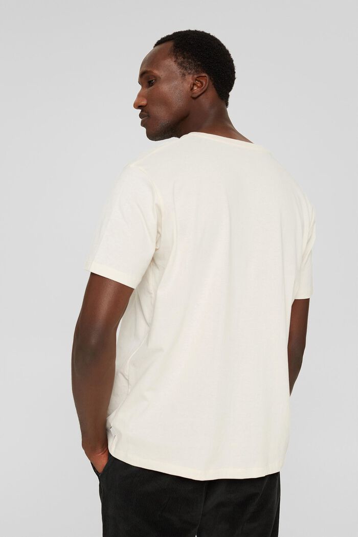 Jersey-T-Shirt mit Print, Bio-Baumwolle, OFF WHITE, detail image number 3