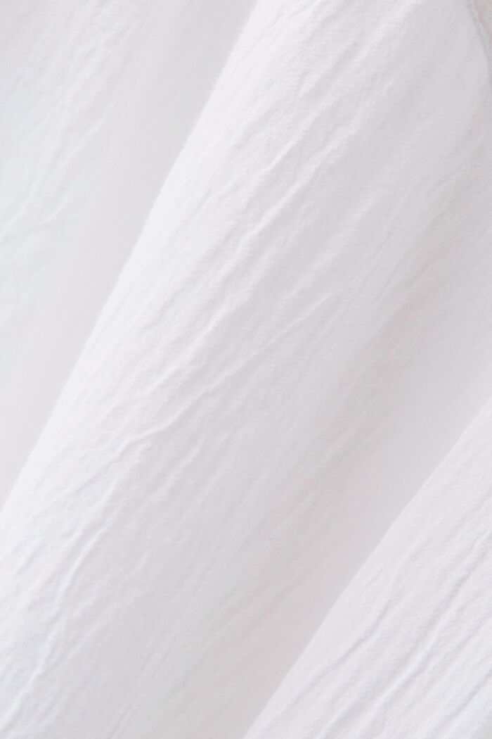 Strukturierte Baumwollbluse, WHITE, detail image number 6