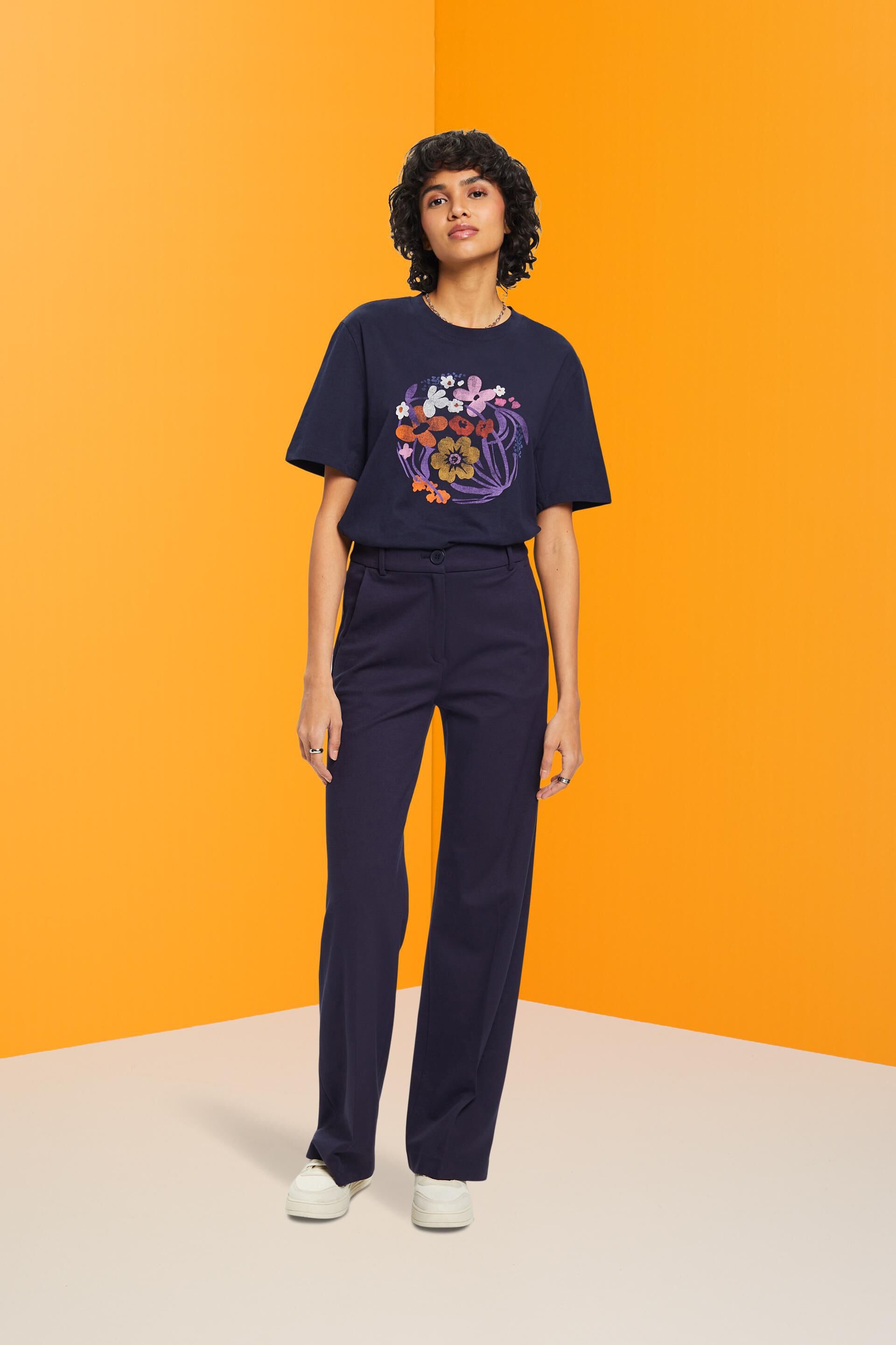 T-Shirt mit Blumen-Print in unserem Online Shop - ESPRIT