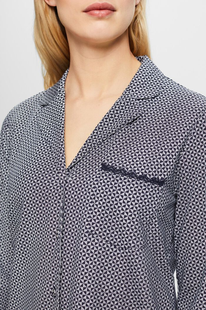 Jersey-Nachthemd mit Print, NAVY, detail image number 2