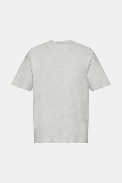 T-Shirt aus Strukturjersey, LIGHT GREY, overview