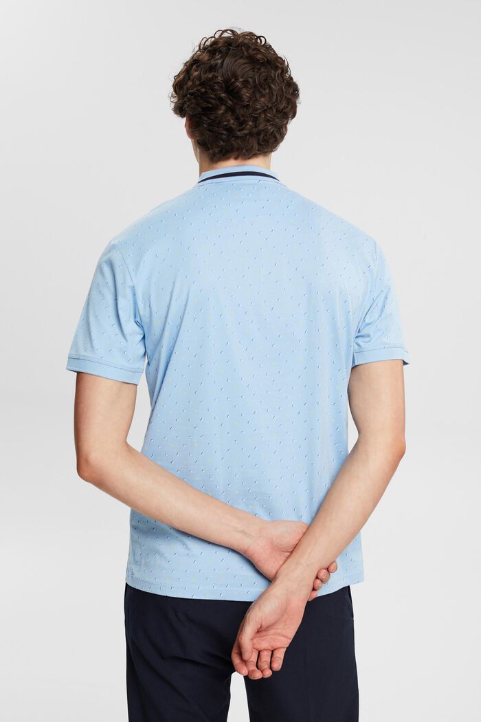 Poloshirt mit Allover-Muster, LIGHT AQUA BLUE, detail image number 3