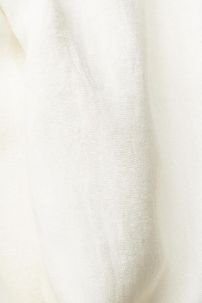 CURVY Leinenhose mit weitem Bein, OFF WHITE, detail image number 4