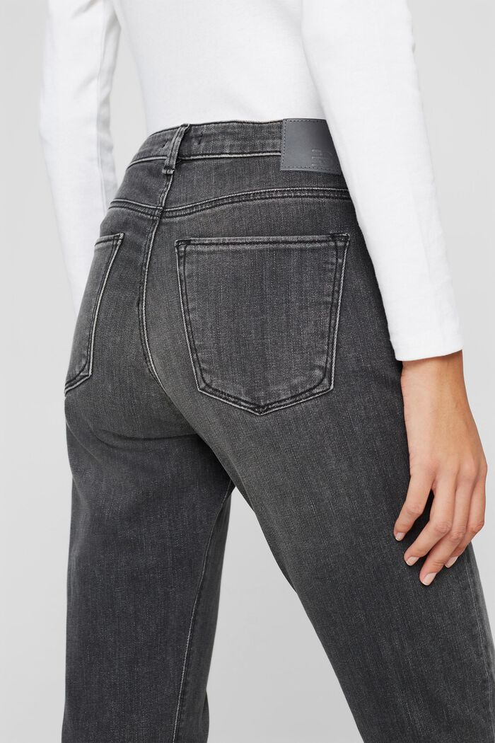 Stretch-Jeans aus Bio-Baumwoll-Mix, GREY DARK WASHED, detail image number 2