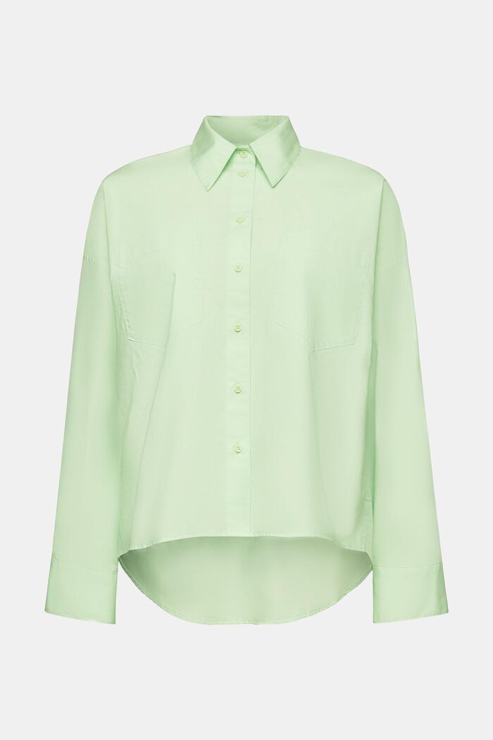 Hemd aus Baumwollpopeline, LIGHT GREEN, detail image number 5