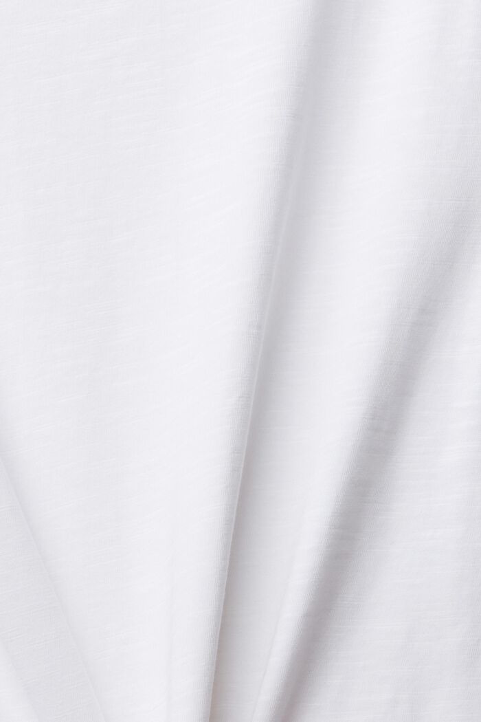 Unifarbenes T-Shirt, WHITE, detail image number 4