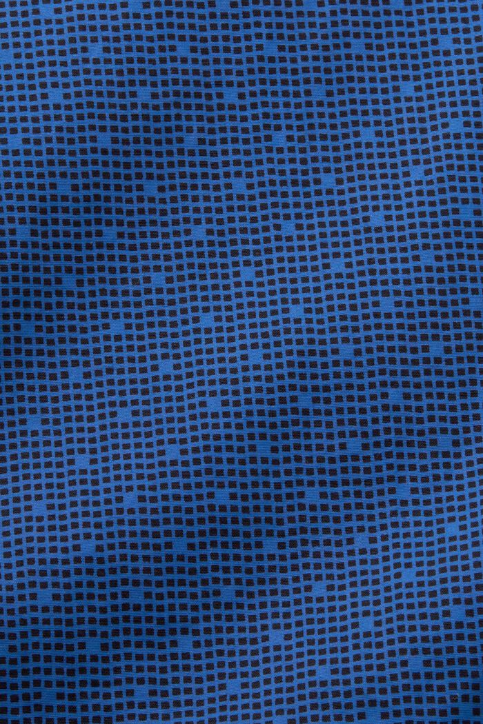 Gemustertes Button-Down-Hemd, 100 % Baumwolle, BRIGHT BLUE, detail image number 4