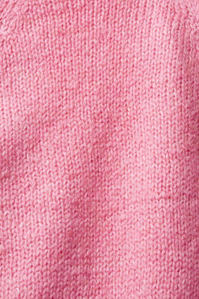 Cropped-Cardigan aus Wollmix, PINK, detail image number 5