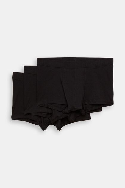 Kurze Herren-Shorts aus Baumwollstretch im Multipack, BLACK, overview