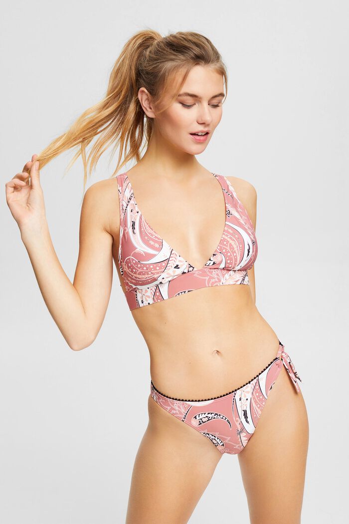 Recycelt: Bikini-Top mit Paisley-Print