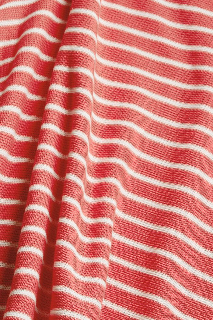 Pullover mit Streifen, 100% Baumwolle, CORAL, detail image number 4