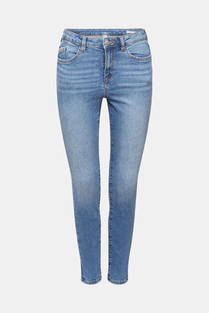 High-Rise-Jeans im Skinny Fit, BLUE MEDIUM WASHED, overview