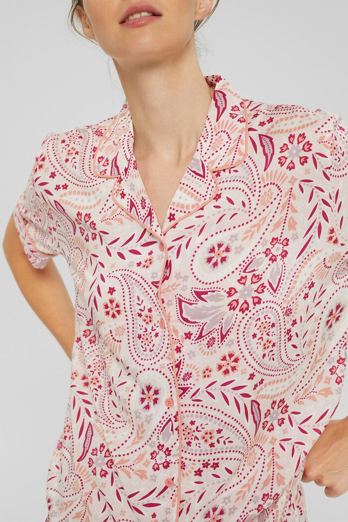Kurzer Pyjama aus 100% LENZING™ ECOVERO™, LIGHT PINK, detail image number 3