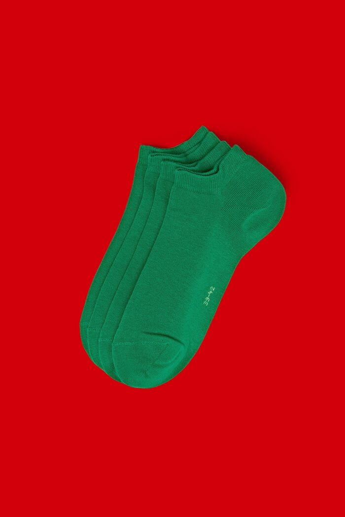 2-er Pack Sneaker-Socken, Bio-Baumwoll-Mix, GRASS GREEN, detail image number 0