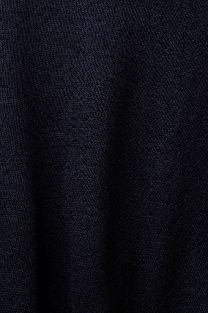 Pullover mit Stehkragen aus Wollmix, NAVY, detail image number 5