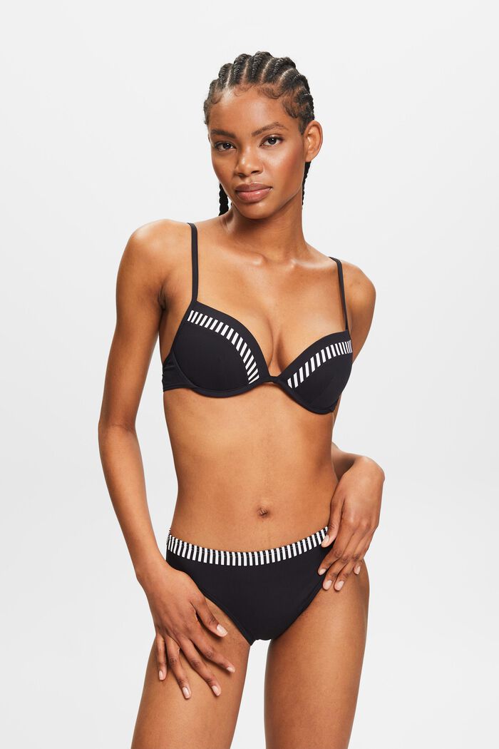 Bikinihose mit mittlerem Bund, BLACK, detail image number 0