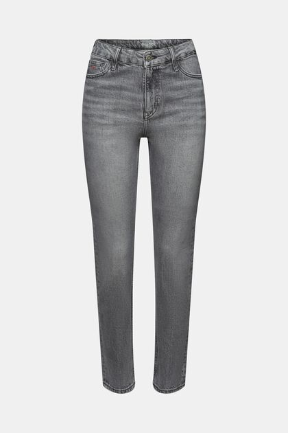 Schmal geschnittene Retro-Jeans mit hohem Bund