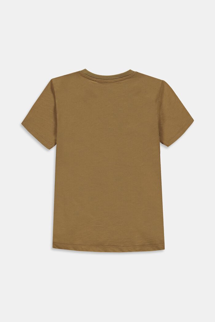 Jersey-T-Shirt mit Print, KHAKI BEIGE, detail image number 1