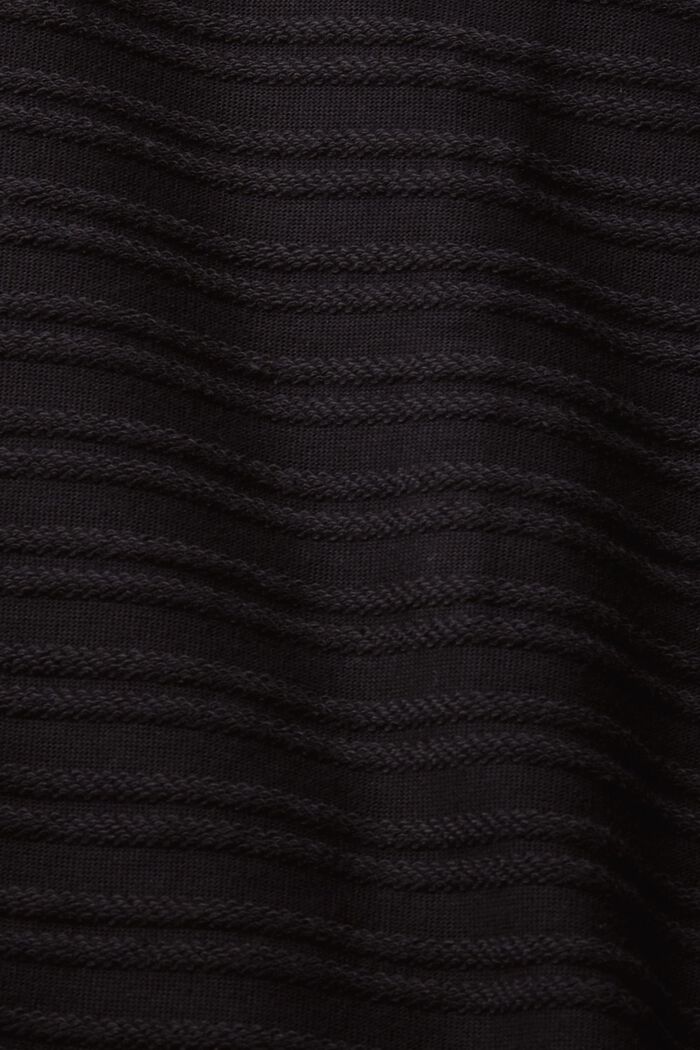 Gestreifter Cardigan mit Strukturmuster, BLACK, detail image number 5