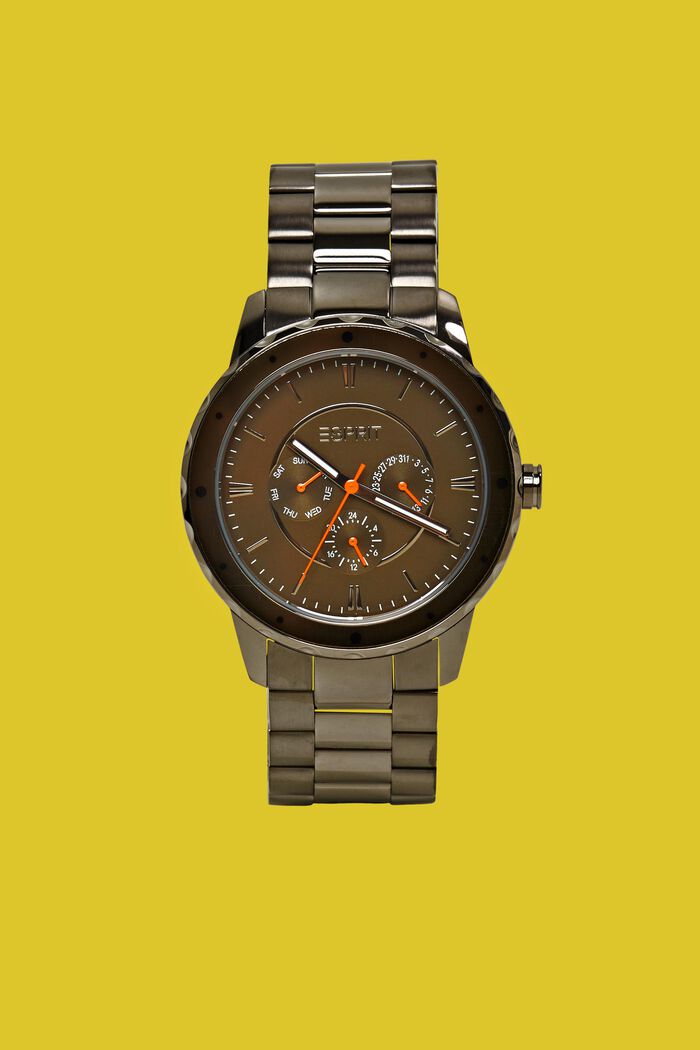 Edelstahl-Uhr mit Gliederarmband, GREY, detail image number 0